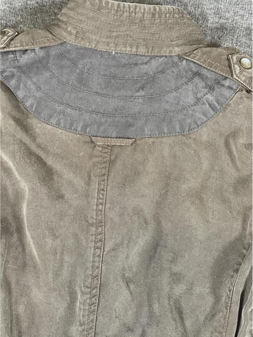 7 for All Mankind Utility Women's Jacket Button and Zip Closure Mock Neck Small - Picture 10 of 11